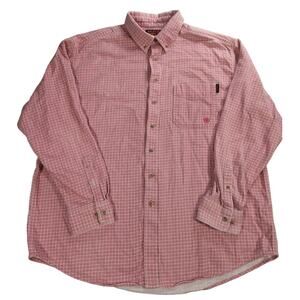 Ariat Work FR Shirt Mens XXL Red Plaid Flame Resistant Button Down Western